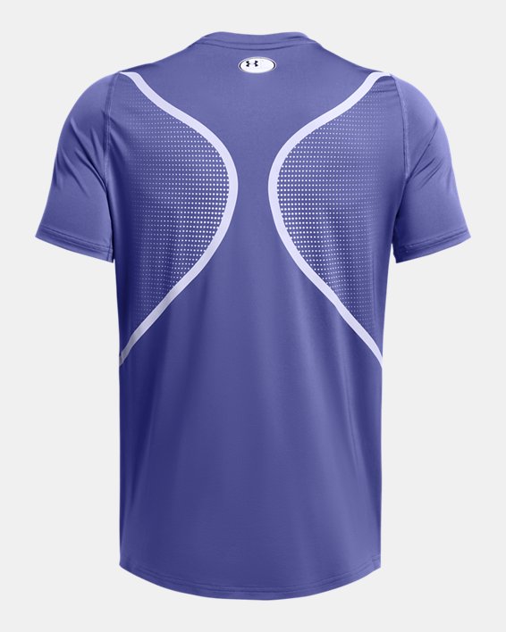 Camiseta de manga corta estampada HeatGear® Fitted para hombre, Purple, pdpMainDesktop image number 3